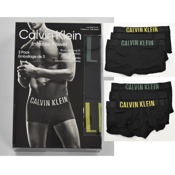 Men's Calvin Klein Intense Power Microfiber 3 Low Rise Trunk  NB2593 933 2XL - Picture 12 of 12